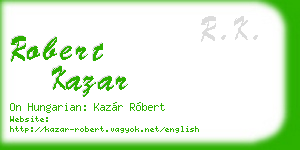 robert kazar business card